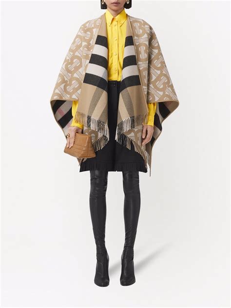 burberry monogrammed cape|farfetch burberry capes.